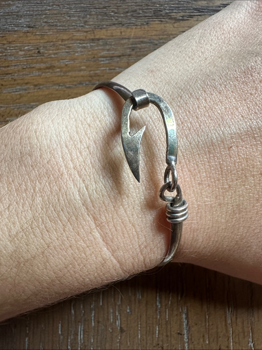 Sterling Silver Fish Hook Bracelet
